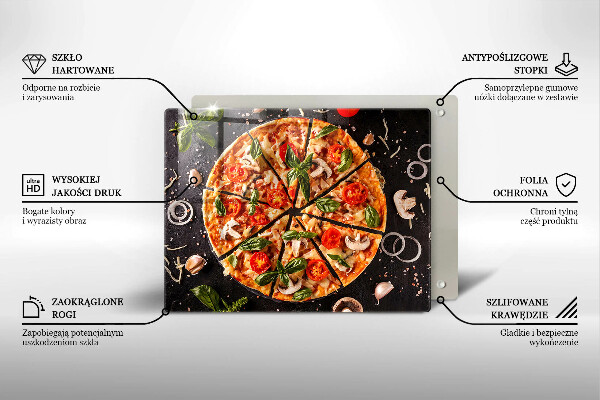 Kryt na plynový sporák Pizza s hubami