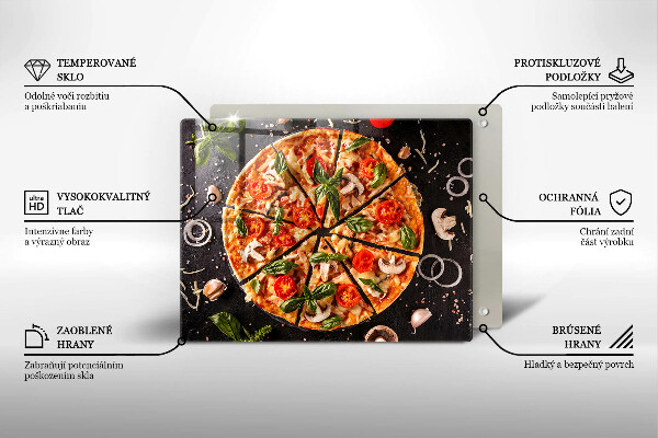 Kryt na plynový sporák Pizza s hubami