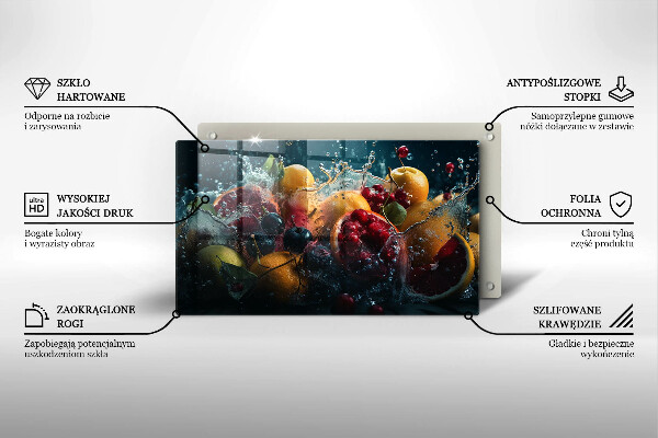 Kryt na plynový sporák Ovocie vo vode