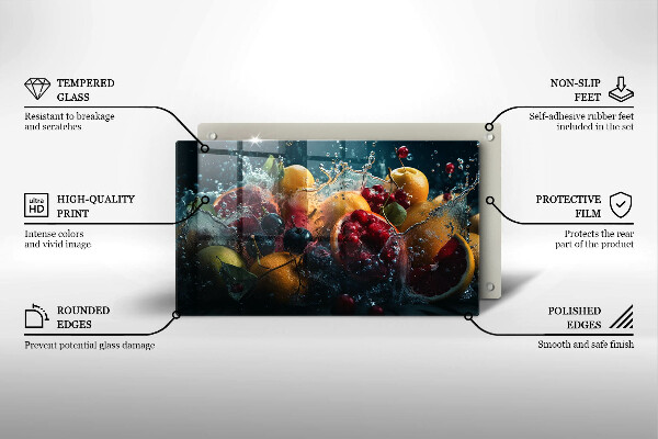 Kryt na plynový sporák Ovocie vo vode