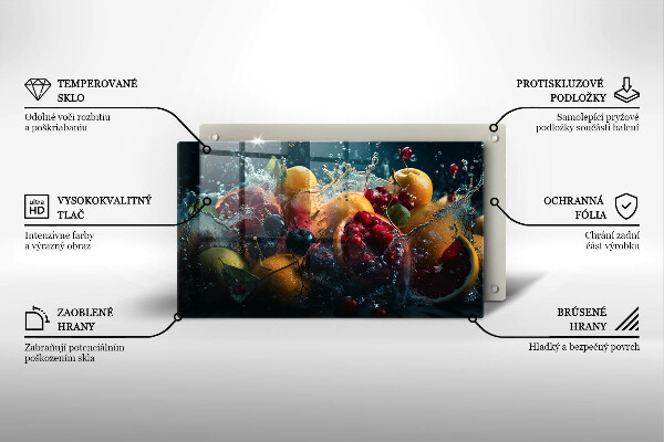 Kryt na plynový sporák Ovocie vo vode