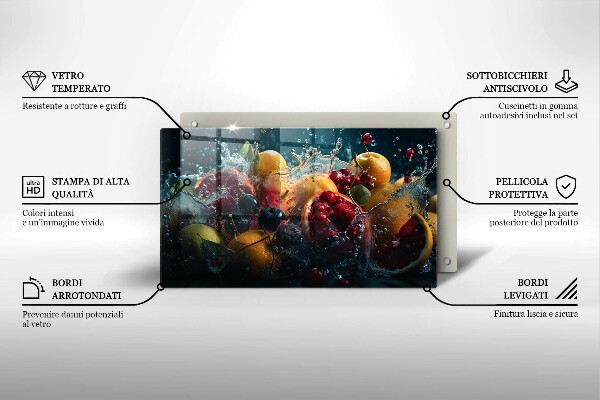 Kryt na plynový sporák Ovocie vo vode