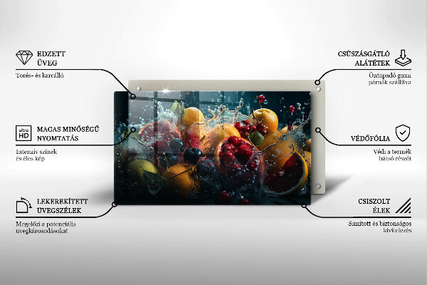 Kryt na plynový sporák Ovocie vo vode