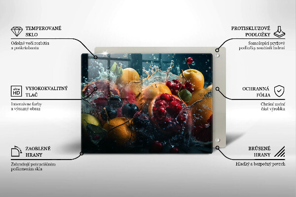 Kryt na plynový sporák Ovocie vo vode