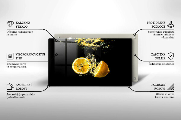 Krycia doska na sklokeramickú varnú dosku Šťavnaté citrónové ovocie