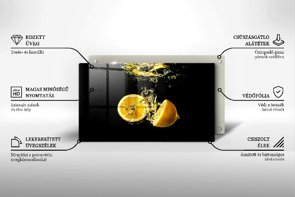 Krycia doska na sklokeramickú varnú dosku Šťavnaté citrónové ovocie