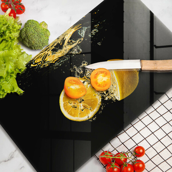 Krycia doska na sklokeramickú varnú dosku Šťavnaté citrónové ovocie