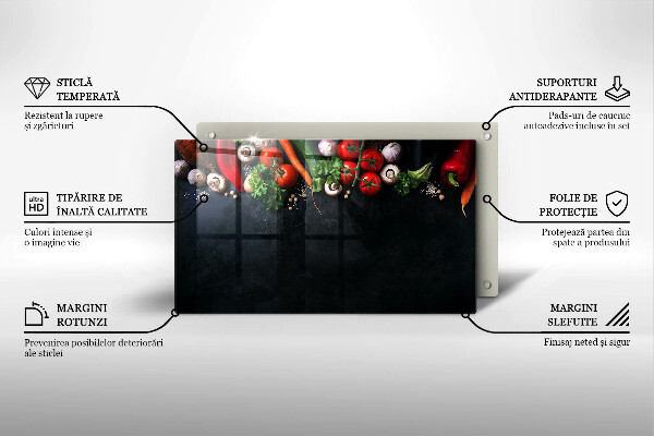 Kryt na plynový sporák Farebná zelenina