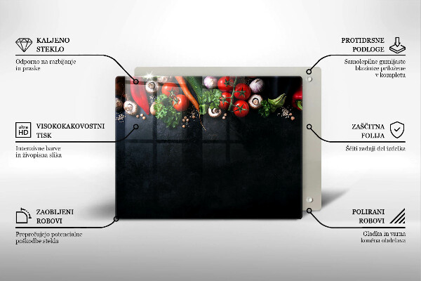 Kryt na plynový sporák Farebná zelenina