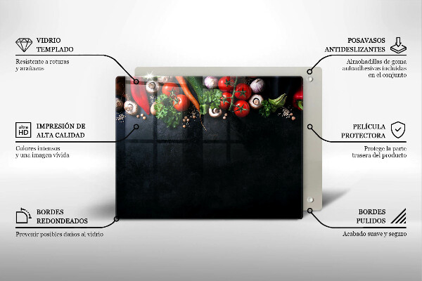 Kryt na plynový sporák Farebná zelenina