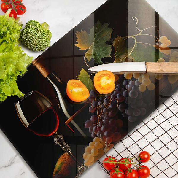 Kryt na plynový sporák Pohár vína a hrozna