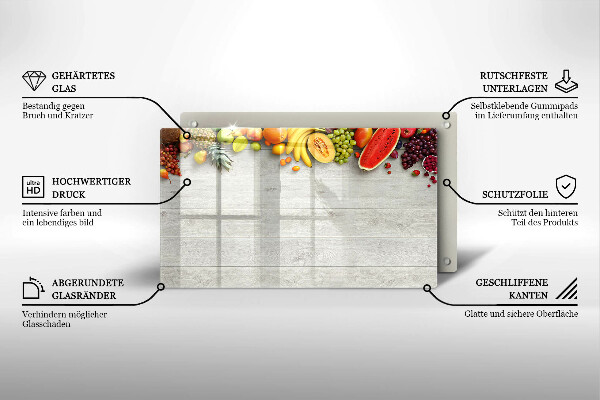 Kryt na plynový sporák Ovocie na doskách