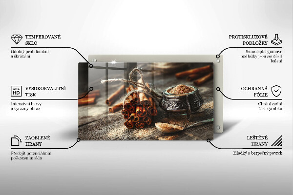 Sklenený kryt za sporák Vanilkové struky