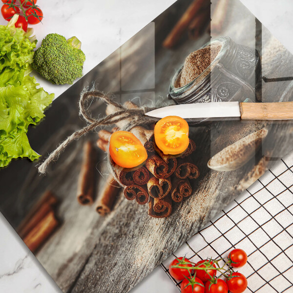 Sklenený kryt za sporák Vanilkové struky