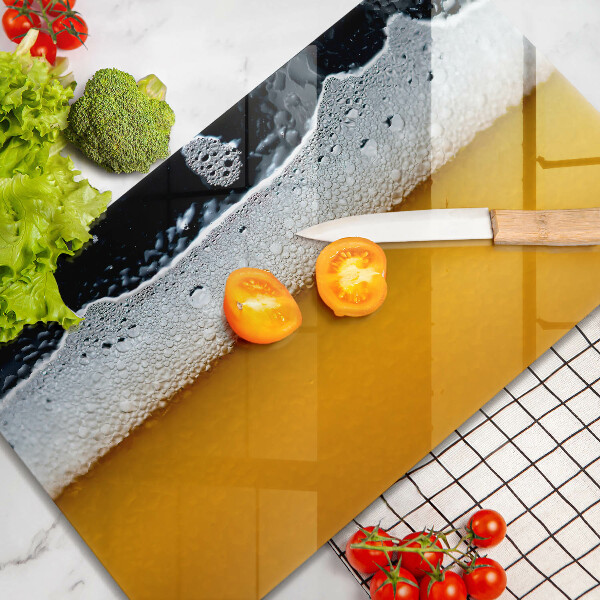 Sklenený kryt za sporák Pite pivnú penu