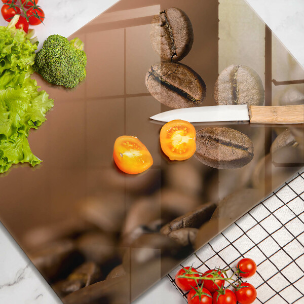 Sklenený kryt za sporák Kávové zrná