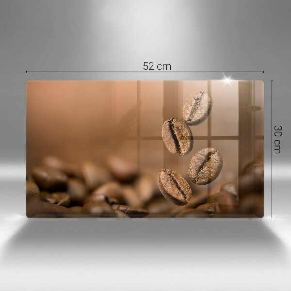 Sklenený kryt za sporák Kávové zrná