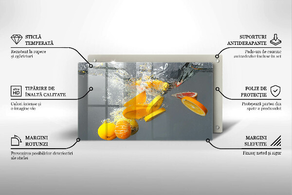 Kryt na plynový sporák Citróny vo vode