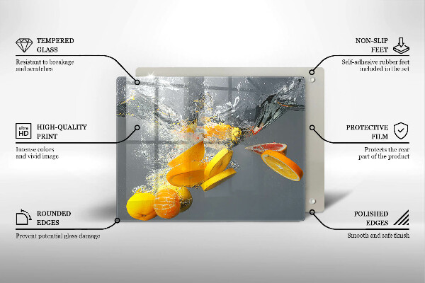 Kryt na plynový sporák Citróny vo vode