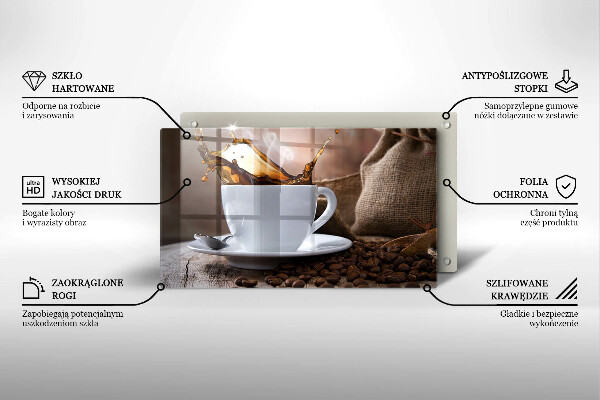 Kryt na plynový sporák Šálka a kávové zrná