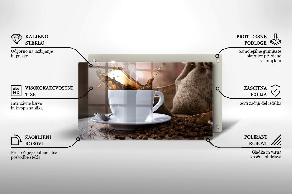 Kryt na plynový sporák Šálka a kávové zrná