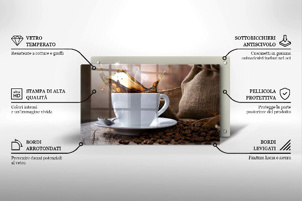 Kryt na plynový sporák Šálka a kávové zrná