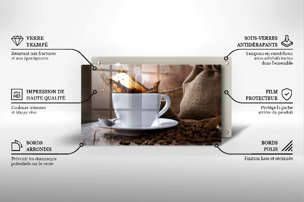 Kryt na plynový sporák Šálka a kávové zrná