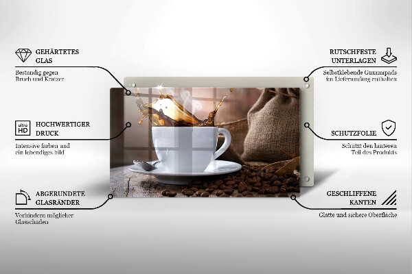 Kryt na plynový sporák Šálka a kávové zrná