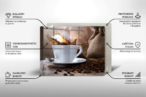 Kryt na plynový sporák Šálka a kávové zrná