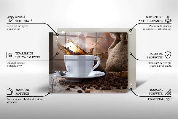 Kryt na plynový sporák Šálka a kávové zrná