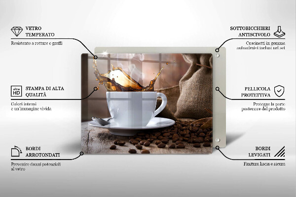 Kryt na plynový sporák Šálka a kávové zrná