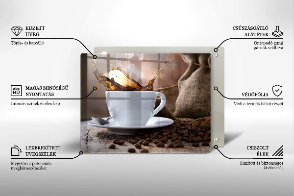 Kryt na plynový sporák Šálka a kávové zrná