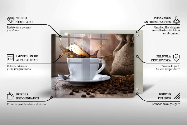 Kryt na plynový sporák Šálka a kávové zrná