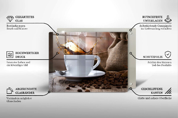 Kryt na plynový sporák Šálka a kávové zrná