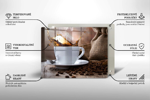 Kryt na plynový sporák Šálka a kávové zrná