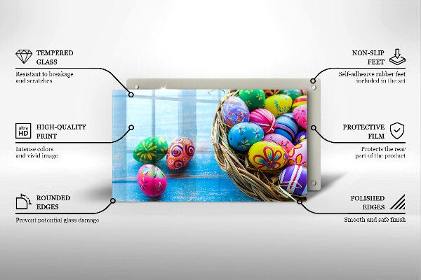 Krycia doska na sklokeramickú varnú dosku Veľkonočné vajíčka Veľkonočné vajíčka