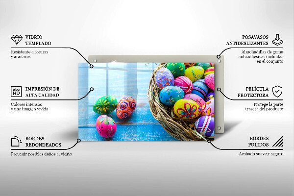 Krycia doska na sklokeramickú varnú dosku Veľkonočné vajíčka Veľkonočné vajíčka