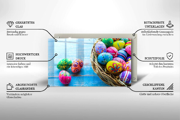 Krycia doska na sklokeramickú varnú dosku Veľkonočné vajíčka Veľkonočné vajíčka