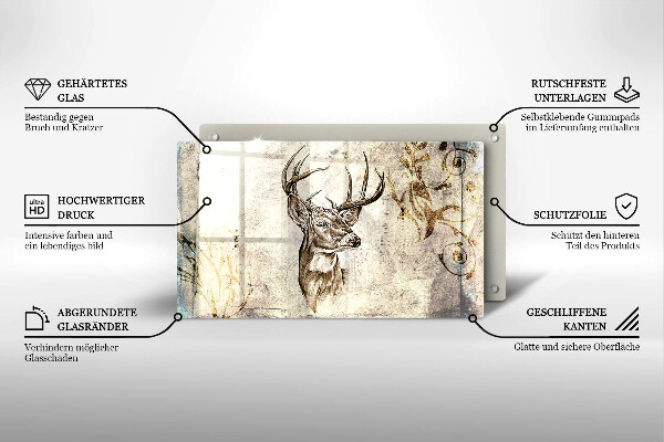 Kryt na plynový sporák Jeleň zvierat ilustrácie