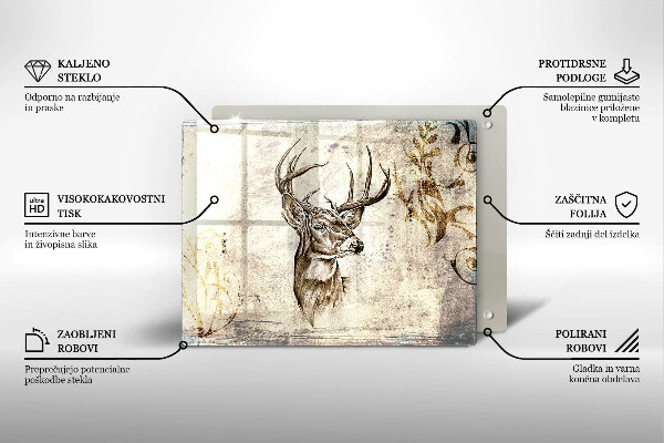 Kryt na plynový sporák Jeleň zvierat ilustrácie