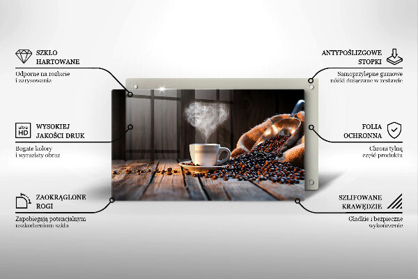 Kryt na plynový sporák Šálka kávy a srdce