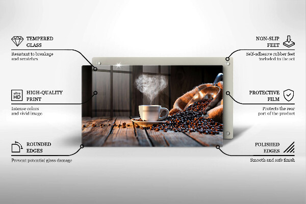 Kryt na plynový sporák Šálka kávy a srdce