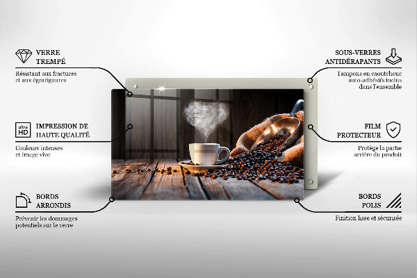 Kryt na plynový sporák Šálka kávy a srdce