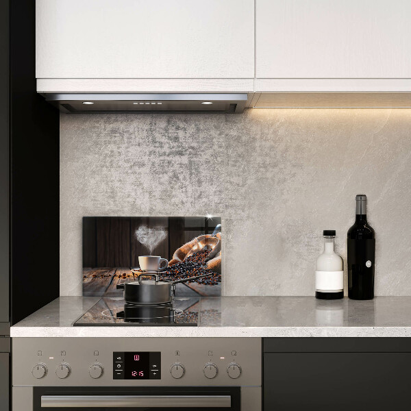 Kryt na plynový sporák Šálka kávy a srdce