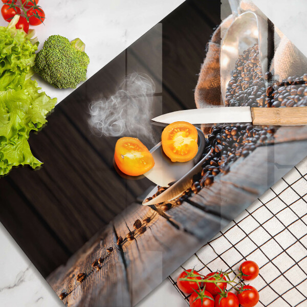 Kryt na plynový sporák Šálka kávy a srdce