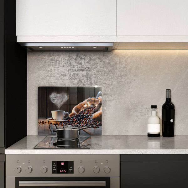 Kryt na plynový sporák Šálka kávy a srdce