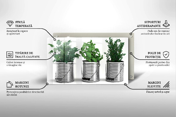Kryt na plynový sporák Črepníky s bylinkami