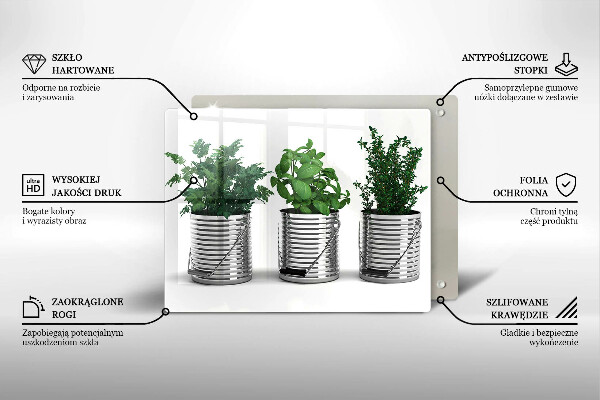 Kryt na plynový sporák Črepníky s bylinkami