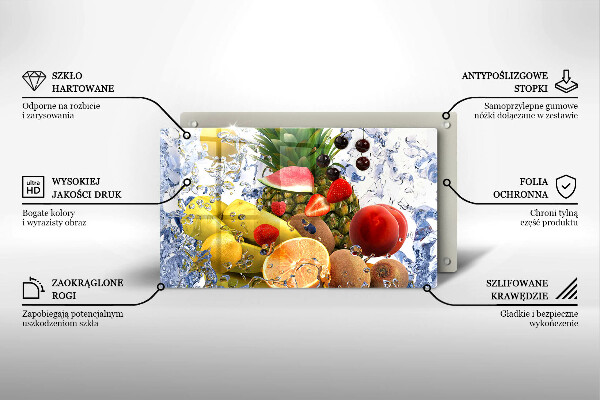 Kryt na plynový sporák Šťavnaté ovocie a voda