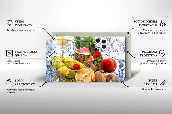 Kryt na plynový sporák Šťavnaté ovocie a voda
